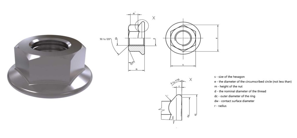 DIN6923 Hexagon Nuts with Flange