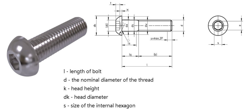 ISO7380 Hexagon Socket Button Head Screws
